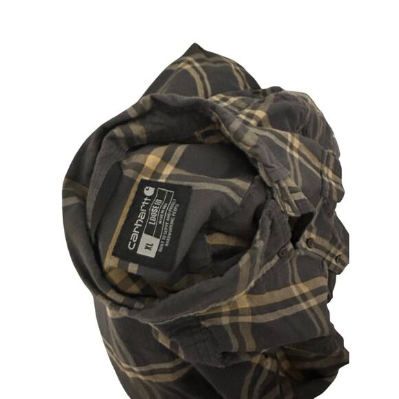 Carhartt Mens XL Loose Fit Long Sleeve Flannel Button Down - Picture 5 of 5